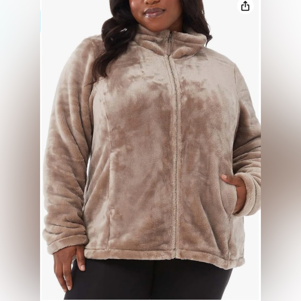 32 Degrees Heat Luxe Fur Full Zip Jacket - Xxl - New